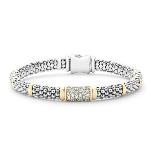 Caviar beaded diamond bracelet