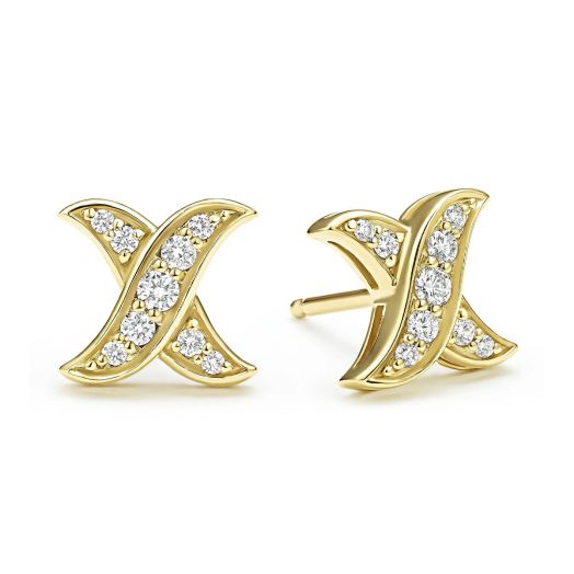 X diamond studs