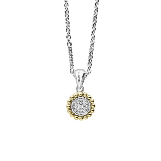 Two-ton diamond pendant necklace