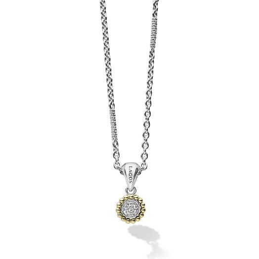 Two tone diamond necklace