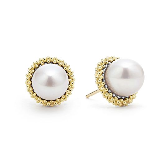 Pearl stud earrings