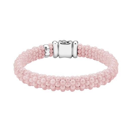 Pink caviar beaded bracelet