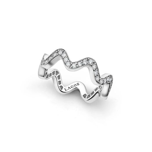 Diamond wave ring