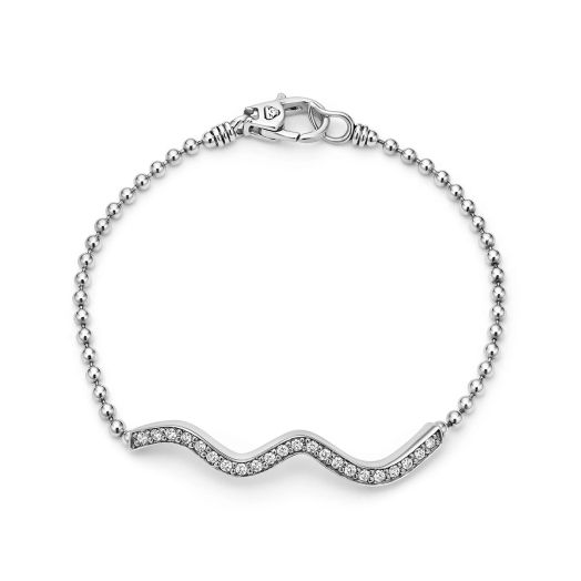 Diamond wave bracelet