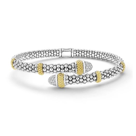 Bypass caviar two-tone bracelet