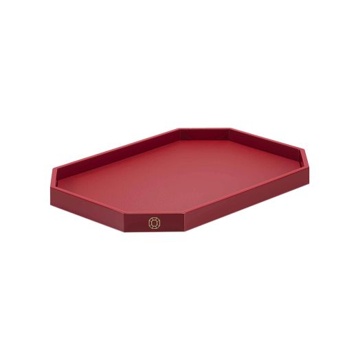 Red octogone tray
