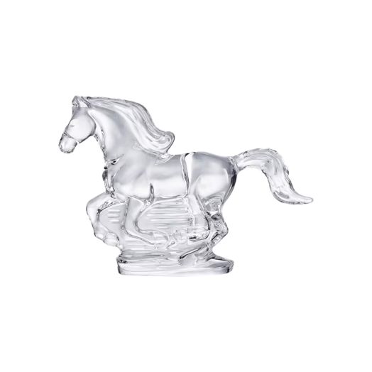 Crystal horse sculpture