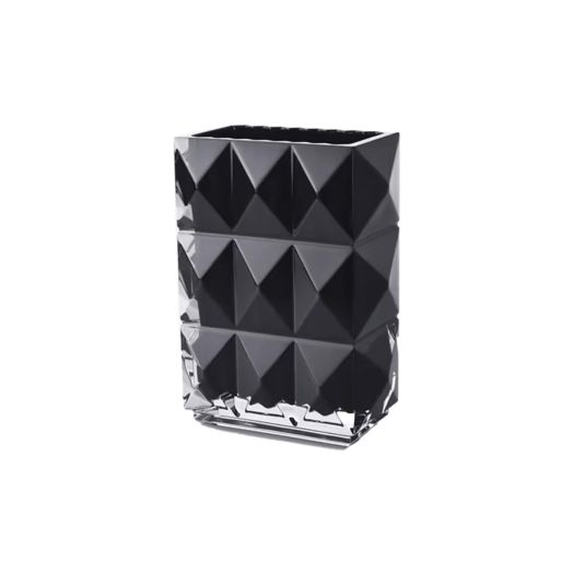 Black rectangle crystal vase