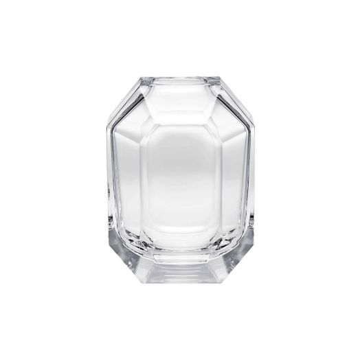 octogonal shaped baccarat bud vase