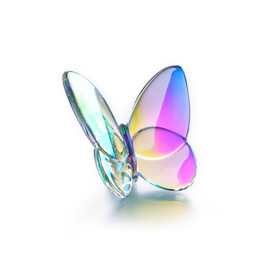 Iridescent clear crystal butterfly figurine 