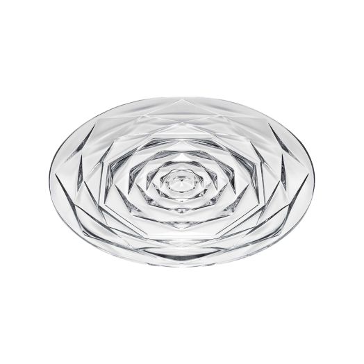 Clear crystal swirl plate