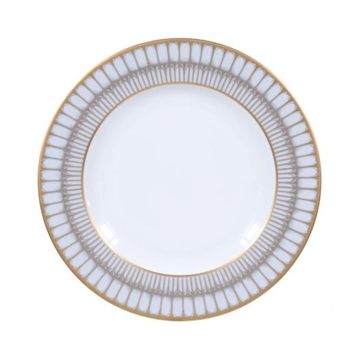 Grey and gold dinner plate
