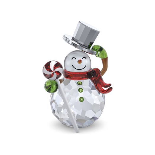 Crystal snowman tipping his hat