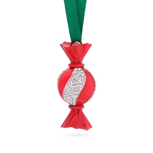 Crystal wrapped piece of candy ornament