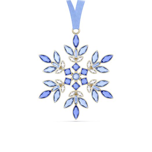 Blue crystal snowflake ornament