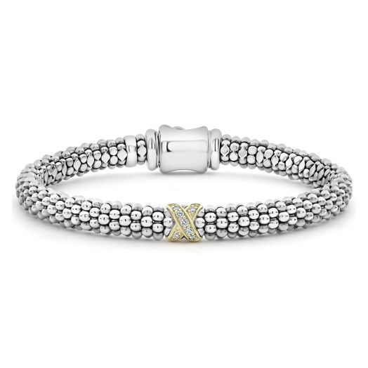 Caviar beaded X bracelet