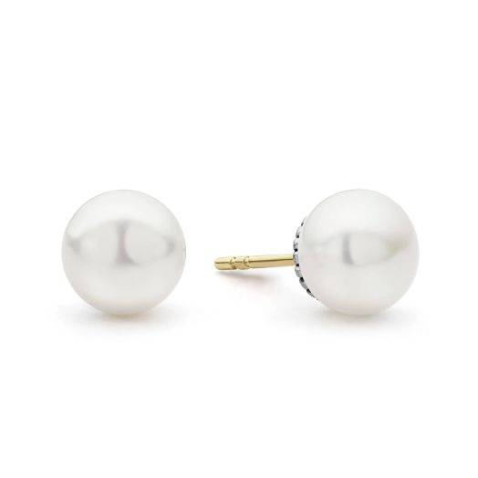 Pearl stud earrings