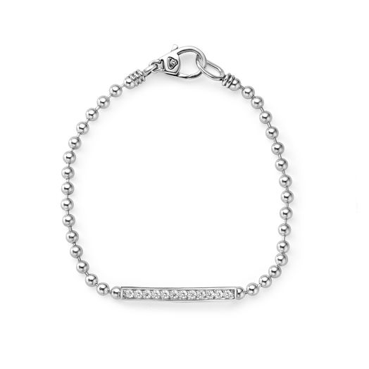 LAGOS Sterling Silver Caviar Spark Diamond Bracelet