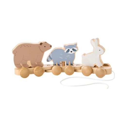 Wooden animal pull toy