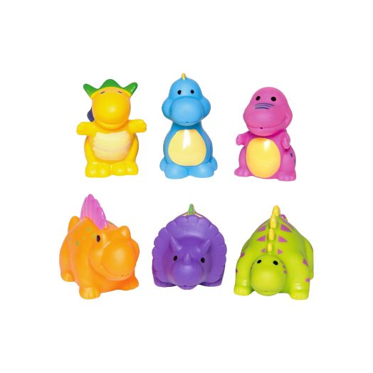 Dinosaur bath toys for kids, set of 6