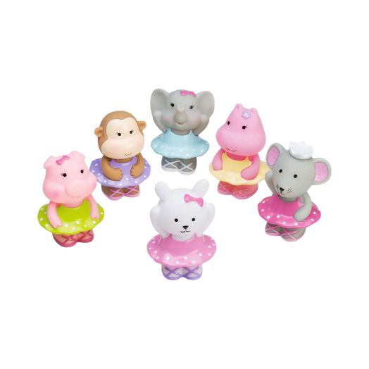 Animal ballerina bath toys for kids, set of 6