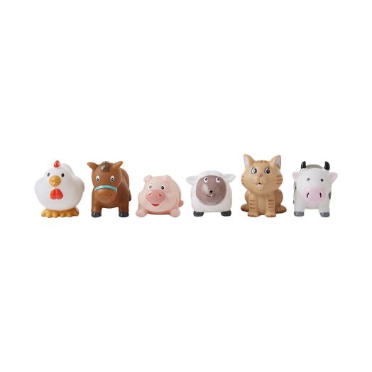 Barn animal bath toys, set of 6