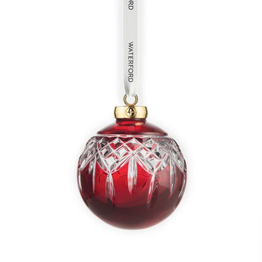 Red crystal ball ornament