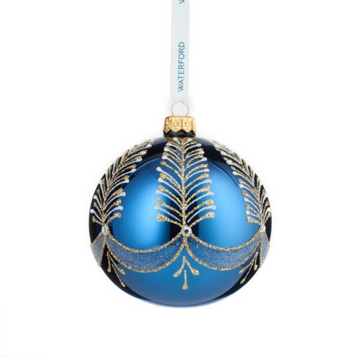 Waterford Holiday Heirlooms Blue Bauble Ornament