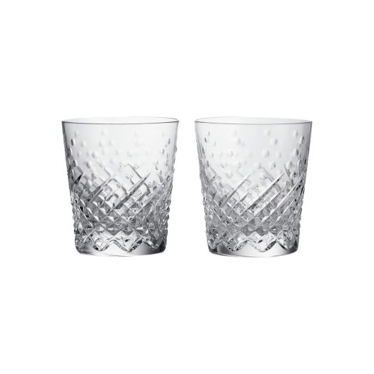 crystal glasses with unique cuts and design