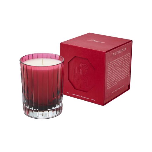 candle in red glass with red box