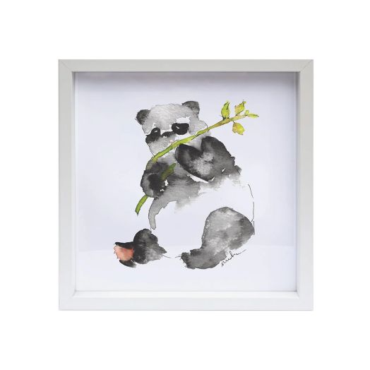 Watercolor framed panda print