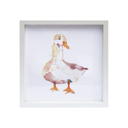Watercolor duck framed print