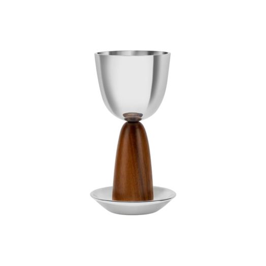 wood and alloy kiddush cup