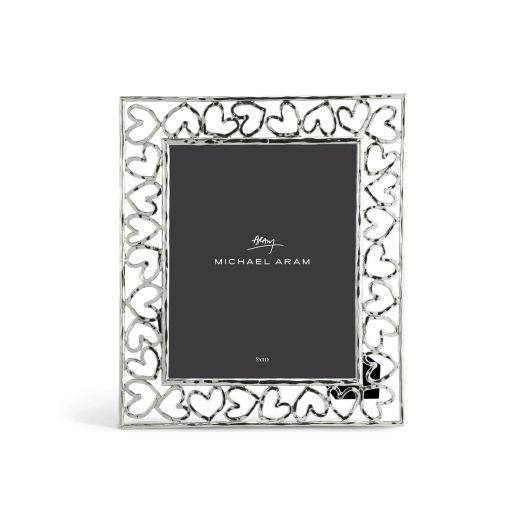 Silver heart picture frame