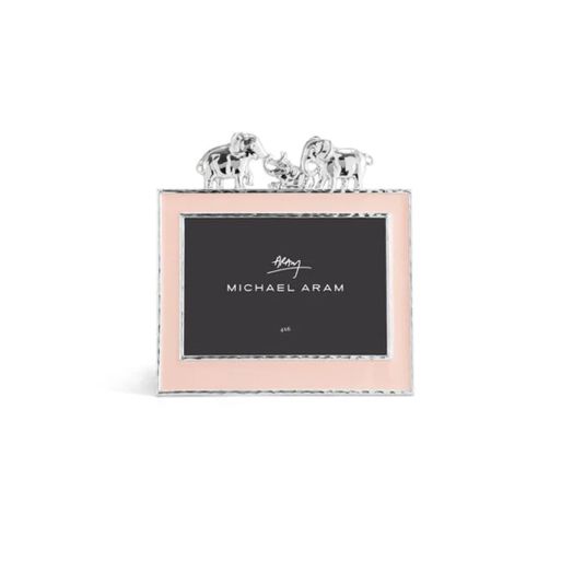 Pink picture frame with elephant details