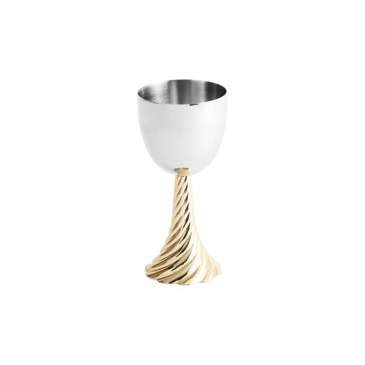cup with goldtone twist stem