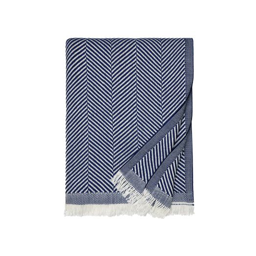 blue and white blanket