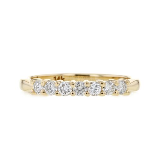 14K Yellow Gold Seven Stone Diamond Band, TWT.35