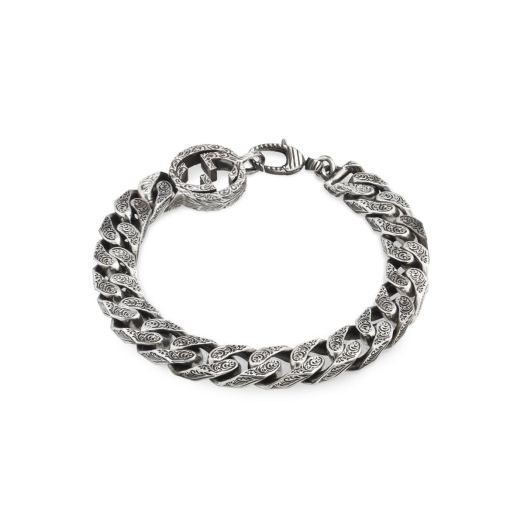 Gucci Sterling Silver Interlocking GG Bracelet