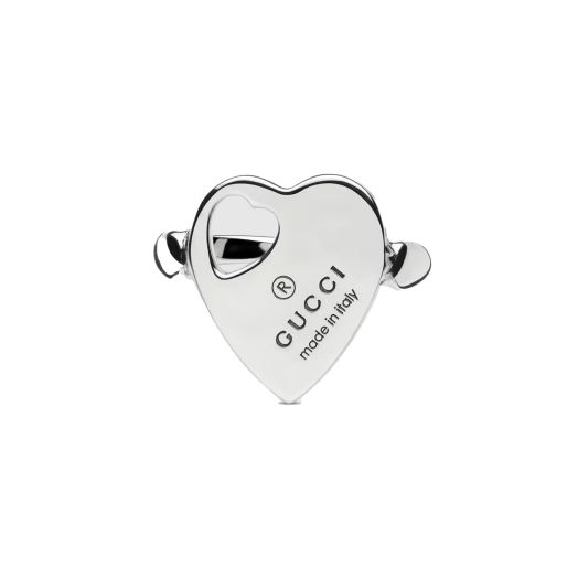 Gucci Trademark Heart Ring in Sterling Silver