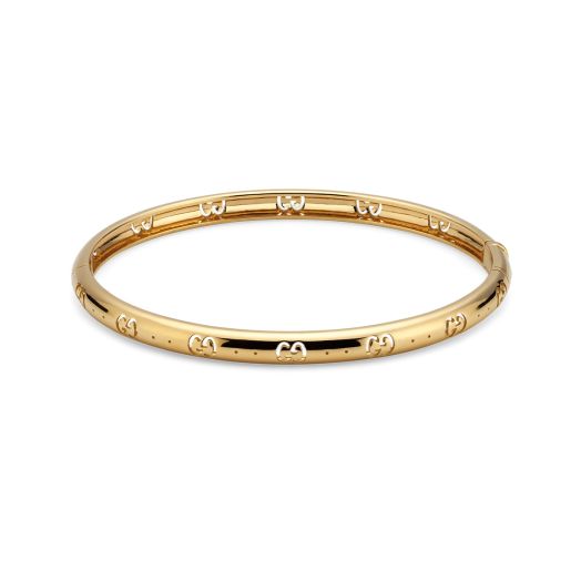 yellow gold bracelet with double g logo