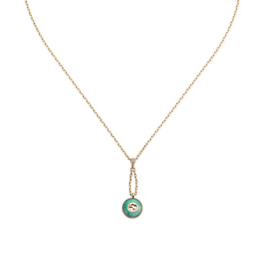 Gucci logo pendant necklace with Amazonite