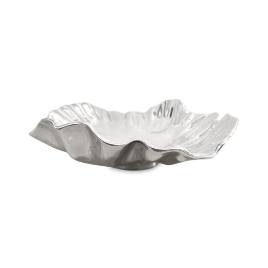 Large aluminum alloy dish with floral design