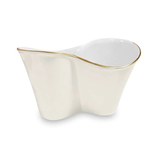 Double ice bucket in cream with enamel finish