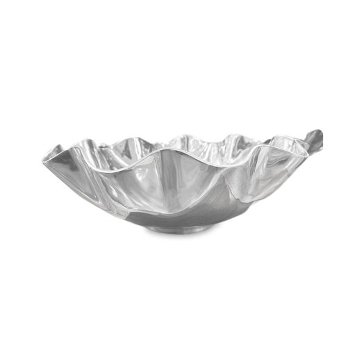 metal bowl with curved sides