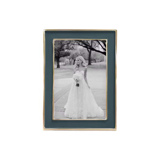 Midnight blue and gold 4 x 6 picture frame