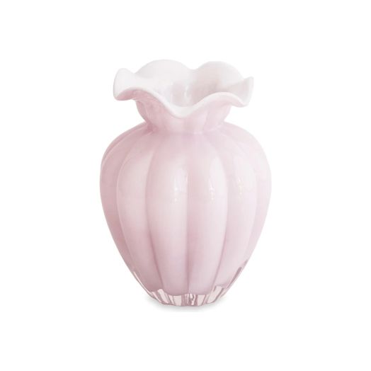 Pink glass vase