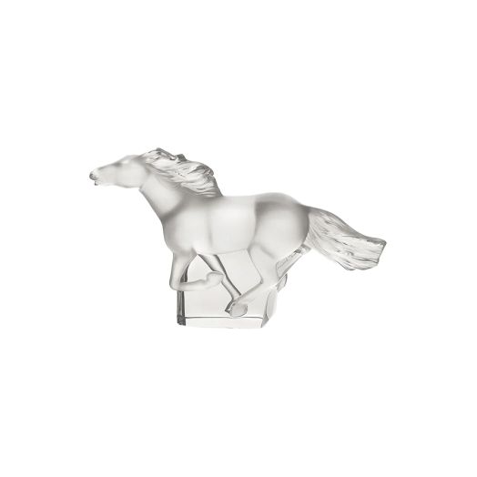 Satin finished crystal horse sculpture