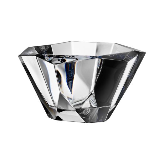 crystal bowl with asymmetrical design