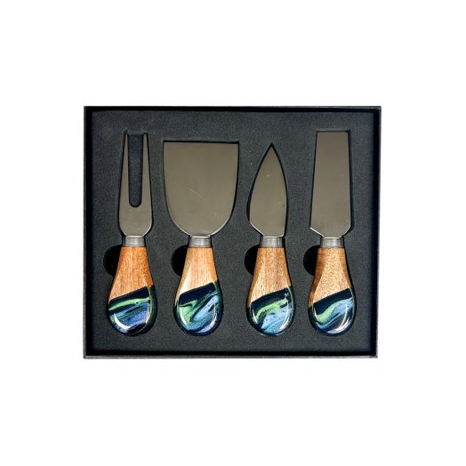 Northern lights cheese knife set